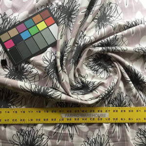 4.25 Yard Piece of Wild Floral in Mauve Upholstery / Drapery Fabric | 54" Wide | BTY | Linen-like