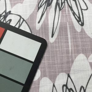 4.25 Yard Piece of Wild Floral in Mauve Upholstery / Drapery Fabric | 54" Wide | BTY | Linen-like