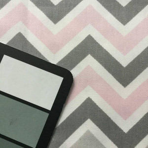 3.75 Yard Piece of Pink and Gray Chevron | Upholstery / Drapery Fabric | 54" Wide | By the Yard
