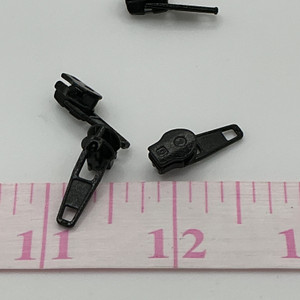 #2 Coil Zipper Pulls \ Single Tab | Auto Lock | BLACK