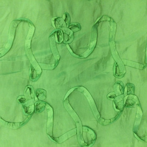 3.87 Yard Piece of Lime Green 3D Ribbon Taffeta Fabric | Special Occasion | Apparel | 58" Wide |  Sold by the Yard