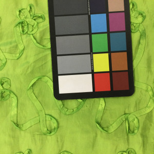 3 Yard Piece of Lime Green 3D Ribbon Taffeta Fabric | Special Occasion | Apparel | 58" Wide |  Sold by the Yard