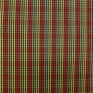 3.87 Yard Piece of Andrea Plaid Black Drapery Fabric