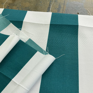 2 Yard Piece of Richloom Solarium Cabana Stripe Outdoor Peacock | Very Heavyweight Outdoor Fabric | Home Decor Fabric | 54" Wide