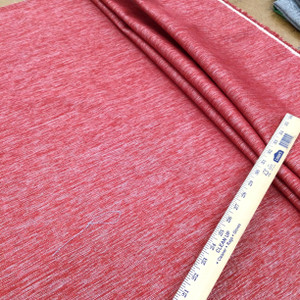 1.75 Yard Piece of Variegated Red and White | Upholstery / Slipcover Fabric | 54" Wide | By the Yard