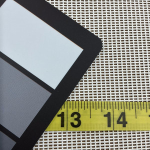 White 9 x 12 Vinyl Mesh | Windscreen, Safety Fencing, Gym Dividers, Awning Drop Shades | Bruin Plastics | 62" Wide | By the Yard.