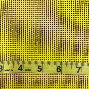 Yellow 9 x 9 Vinyl Mesh | Windscreen, Safety Fencing, Gym Dividers, Awning Drop Shades | Bruin Plastics | 62" Wide | By the Yard