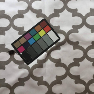 2.875 Yard Piece of Quatrefoil in Gray and White Upholstery / Drapery Fabric | 54" W | By the Yard