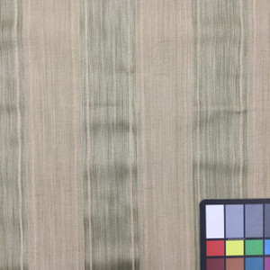 3 Yard Piece of Striped Jaquard Fabric | Green / Beige | Medium Weight | Drapery / Upholstery | 54" Wide | By the Yard