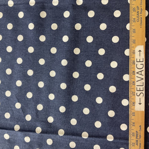 2 Yard Piece of Premier Prints Polka Dot Blue/White | Medium Weight Duck Fabric | Home Decor Fabric | 54" Wide | FDC0123-0433657-REM2