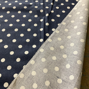 2 Yard Piece of Premier Prints Polka Dot Blue/White | Medium Weight Duck Fabric | Home Decor Fabric | 54" Wide | FDC0123-0433657-REM2