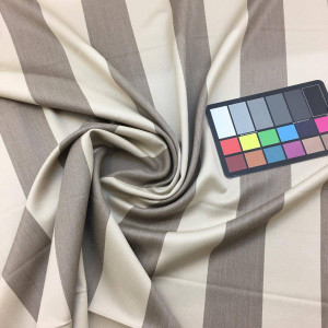 3 Yard Piece of Tan Stripe 100% Wool Fabric | Designer Upholstery & Curtain