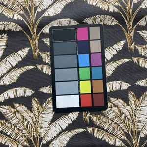 1.7 Yard Piece of Cocotier in Charcoal | Home Decor Fabric | Tropical Palm Leaves | Grey / Beige / Tan | Drapery | 54" Wide | Stof France | Medium Weight | By The Yard