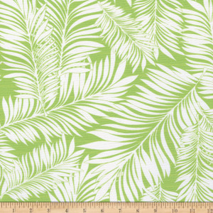 4.5 Yard Piece of Comersan Fabrics Acuario Duck Green/White | Lightweight Duck Fabric | Home Decor Fabric | 55" Wide