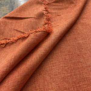2.5 Yard Piece of Vintage Poly Burlap Dark Orange | Medium Weight Burlap Fabric | Home Decor Fabric | 58" Wide