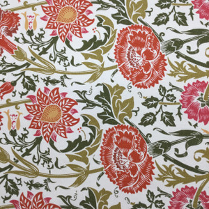 1.75 Yard Piece of Floral Red / Green / White | Home Decor Fabric | Premier Prints | 54 Wide | By the Yard