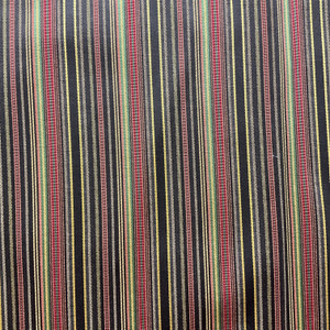 1.5 Yard Piece of Retro Orange and Brown Stripes Upholstery Fabric | 54" wide | By the Yard