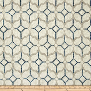 1 Yard Piece of Magnolia Home Fashions Rockaway Navy | Medium Weight Duck Fabric | Home Decor Fabric | 54" Wide