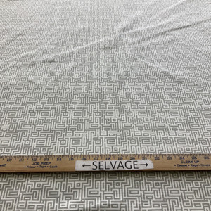 1.875 Yard Piece of Interlochen in Slate | Home Decor Fabric | Maze Design in Grey / Off White | Magnolia Home | 54" Wide | By the Yard