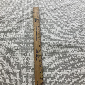 1.875 Yard Piece of Interlochen in Slate | Home Decor Fabric | Maze Design in Grey / Off White | Magnolia Home | 54" Wide | By the Yard