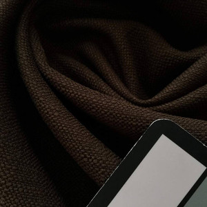 1.5 Yard Piece of Chocolate Brown Slub Basketweave | Upholstery Fabric | 57 Wide | By the Yard