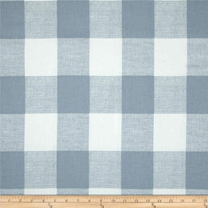 1 Yard Piece of Premier Prints Anderson Check Cashmere Blue | Medium Weight Duck Fabric | Home Decor Fabric | 54" Wide