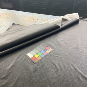 1.875 Yard Piece of Faux Leather Buffalo Black | Heavyweight Faux Leather Fabric | Home Decor Fabric | 54" Wide