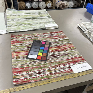 Kasbah in Jewel By Belle Maison | Curtain And Medium Weight Upholstery | Ikat Stripe Multicolored | 54" Wide | 100% Poly | By the Yard