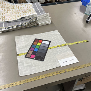 Winston In Tusk By Belle Maison | Curtain And Light Weight Upholstery | Geometric Off White | 59" Wide | 100% Poly | By the Yard