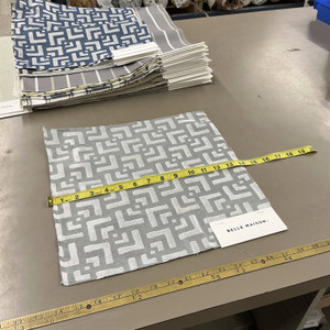 Winston In Pewter By Belle Maison | Curtain And Light Weight Upholstery | Geometric Grey | 59" Wide | 100% Poly | By the Yard