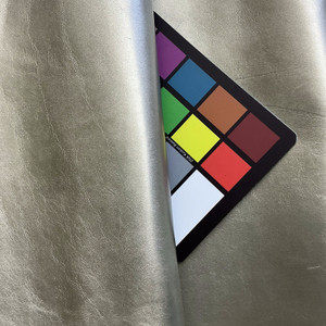 Metallic Pewter Top Grain Premium Leather Hide | Chrome Tanned | 50+ Square Feet | 1.5 mm / 4 Ounce | Upholstery Leather