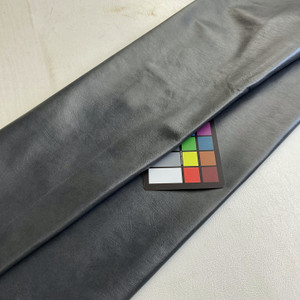 Dark Blue-Grey Top Grain Premium Leather Hide | Chrome Tanned | 40+ Square Feet | .9 mm / 2.3 Ounce | Upholstery Leather