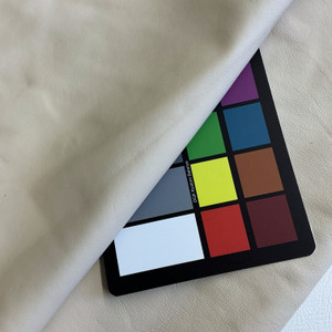 Oyster Off White Top Grain Premium Leather Hide | Chrome Tanned | 40+ Square Feet | 1.3 mm / 3 Ounce | Upholstery Leather