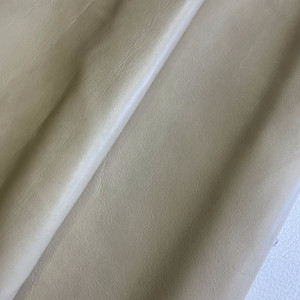Light Khaki Tan Top Grain Premium Leather Hide | Chrome Tanned | 50+ Square Feet | 1.2 mm / 2.5 Ounce | Upholstery Leather