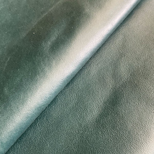 Dark Teal Top Grain Premium Leather Hide | Chrome Tanned | Semigloss Finish | 38+ Square Feet | 1.2 mm / 3 Ounce | Upholstery Leather