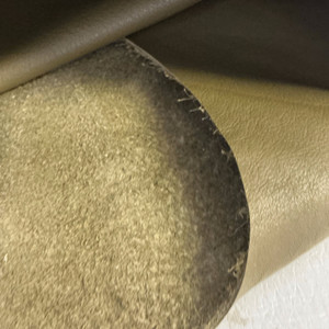 Olive Green Top Grain Premium Leather Hide | Chrome Tanned | 40+ Square Feet | 1.4 mm / 3.5 Ounce | Upholstery Leather