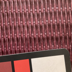 5 Yard Piece of Wicker Basket in Pinkish Purple | Faux Leather Upholstery Fabric | Heavily Textured | Heavy Weight / Ultra Durable | 54" Wide | By the Yard