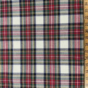 Stewart Dress Plaid in Green, Red, White, Yellow, Blue | Home Decor Fabric / Apparel / Bedding | 100% Cotton | 56" Wide | By the Yard