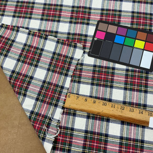Stewart Dress Plaid in Green, Red, White, Yellow, Blue | Home Decor Fabric / Apparel / Bedding | 100% Cotton | 56" Wide | By the Yard