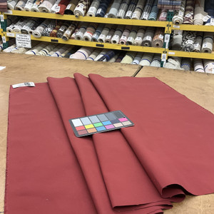 2.25 Yard Piece of Cranberry Red Cotton Canvas Fabric | Slipcovers / Upholstery | Lightweight | 54W