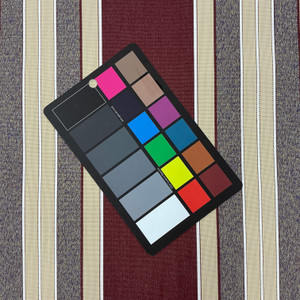 Recacril Bara Stripe R-430 Burgundy Red / Tan / Green / Blue / White | Waterproof Awning & Marine Canvas | 100% Solution Dyed Acrylic | 47" Wide | By the Yard