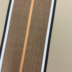 Recacril Lorca Stripe R-708 Tan / Orange / Brown / White | Waterproof Awning & Marine Canvas | 100% Solution Dyed Acrylic | 47" Wide | By the Yard