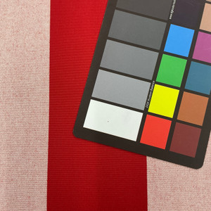 Recacril Red and Heathered White Stripe | Waterproof Awning & Marine Canvas | 100% Solution Dyed Acrylic | 60" Wide | By the Yard