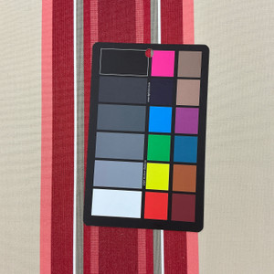 Recacril Nolita Stripe R-281 Red / Coral / Beige  | Waterproof Awning & Marine Canvas | 100% Solution Dyed Acrylic | 47" Wide | By the Yard