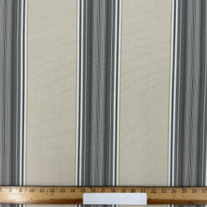 Recacril Altaful Stripe R-924 Beige / White / Grey / Burgundy | Waterproof Awning & Marine Canvas | 100% Solution Dyed Acrylic | 47" Wide | By the Yard