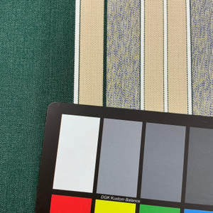 Recacril Montornes Stripe R-411 Green / Beige / White / Blue  | Waterproof Awning & Marine Canvas | 100% Solution Dyed Acrylic | 47" Wide | By the Yard