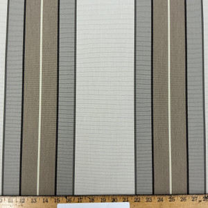 Recacril Midwood Stripe R-280 Beige / Brown / Taupe | Waterproof Awning & Marine Canvas | 100% Solution Dyed Acrylic | 47" Wide | By the Yard