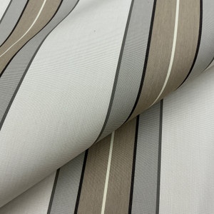 Recacril Midwood Stripe R-280 Beige / Brown / Taupe | Waterproof Awning & Marine Canvas | 100% Solution Dyed Acrylic | 47" Wide | By the Yard