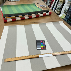 Recacril Sunnyside Stripe Beige / Linen R-284 | Waterproof Awning & Marine Canvas | 100% Solution Dyed Acrylic | 47" Wide | By the Yard