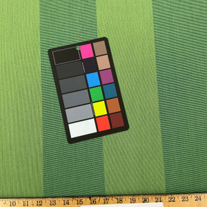 Recacril Harlem Stripe Two Toned Green R-091 | Waterproof Awning & Marine Canvas | 100% Solution Dyed Acrylic | 47" Wide | By the Yard